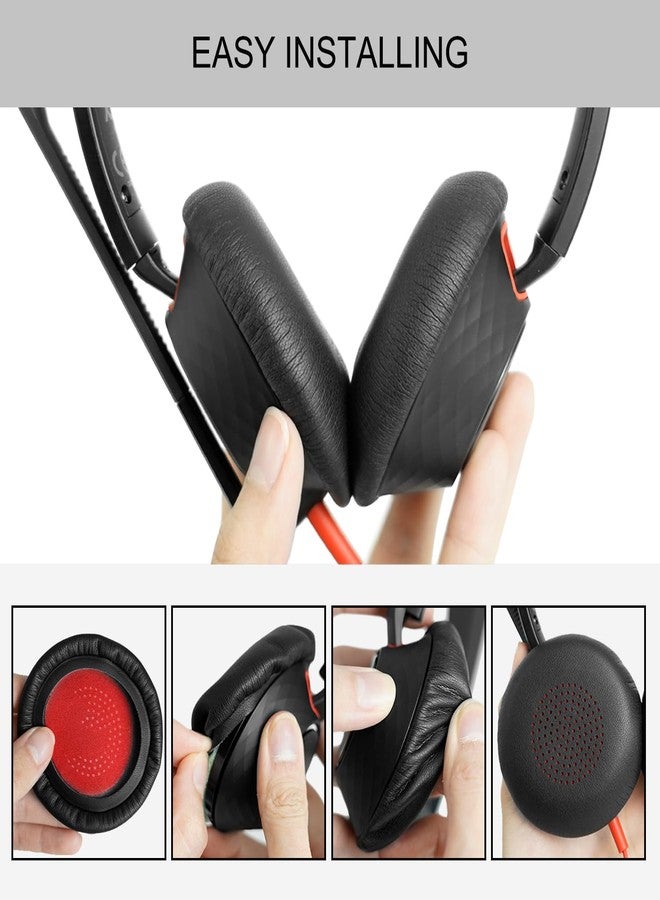 G GVOEARS أغطية وسادات الأذن من بلانترونيكس - وسادة بديلة متوافقة مع سماعات Poly Voyager Focus UC، وVoyager 4210/4220، وFocus B825، وBlackWire 5200/5210/5220/7225 - Image 4